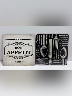 Bon Appetit Cork Backed Stylish Trivets New